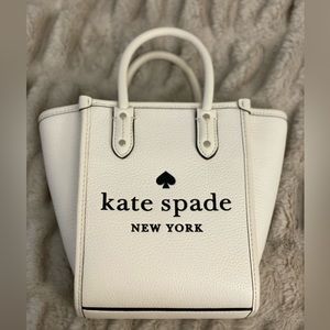 Kate Spade white mini tote bag with removable/adjustable straps